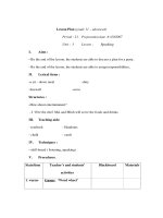 Giáo án Anh văn lớp 11 - Unit 3 - Period 21 potx