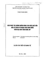 Giải pháp tài chính nhằm nâng cao hiệu quả vốn đầu tư XDCB từ ngân sách nhà nước trên địa bàn tỉnh Nghệ An
