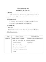 Anh văn 7 - Unit nine: At home and away - Phần 1 docx