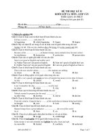 Đề tham khảo Anh_11 HK_II số 7