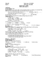 kiểm tra 1 tiết- tiết 53 Hóa 8