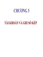 TÀI KHOẢN VÀ GHI SỔ KÉP