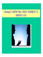 KIỂM TRA, TRẮC NGHIỆM VÀ PHỎNG VẤN
