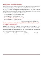 bài tập di truyền quần thể