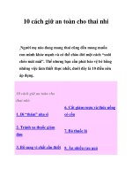 10 cách giữ an toàn cho thai nhi potx