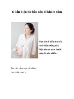 6 dấu hiệu bà bầu nên đi khám sớm potx