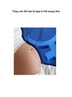 Tăng cân thế nào là hợp lý khi mang thai docx