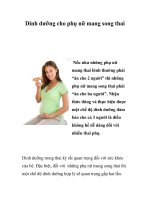 Dinh dưỡng cho phụ nữ mang song thai pptx