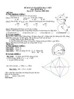 ĐỀ- ĐÁP ÁN BÀI KIỂM TRA CHƯƠNG III-HINH HỌC 9