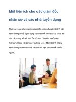 Một tiện ích cho các giám đốc nhân sự và các nhà tuyển dụng doc