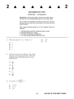 MATHEMATICS TEST 30 Minutes — 30 Questions pps