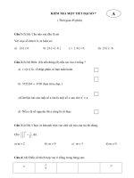 Đại số 11 - KIỂM TRA MỘT TIẾT ĐẠI SỐ 7 ( Thời gian 45 phút) pot