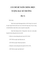 CƠ CHẾ ĐẺ NGÔI CHỎM- HIỆN TƯỢNG RAU SỔ THƯỜNG (Kỳ 1) doc