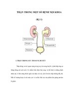 THẬN TRONG MỘT SỐ BỆNH NỘI KHOA (Kỳ 1) pdf