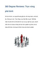 360 Degree Reviews: Trọn vòng phê bình ppsx