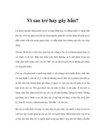 Vì sao trẻ hay gây hấn? ppt