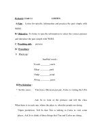 Giáo án Anh văn lớp 9 - Period 4 (Unit: 1) LISTEN ppsx