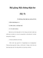 Bài giảng Hội chứng thận hư (Kỳ 5) pptx