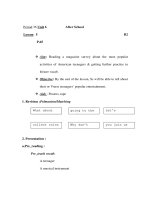 Giáo án Anh văn lớp 6 - Period 36 - Unit 6 - Lesson 5 P.65 pdf