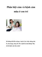 Phân biệt cúm và bệnh cảm mùa ở con trẻ ppt