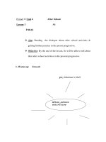 Giáo án Anh văn lớp 6 - Period 32 - Unit 6 - Lesson 1 P.60,61 - After School A1 pptx