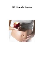 Bà bầu nên ăn táo ppsx