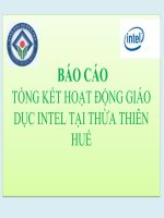 BÁO CÁO TỔNG KẾT HOẠT ĐỘNG GIÁO DỤC INTEL TẠI THỪA THIÊN HUẾ