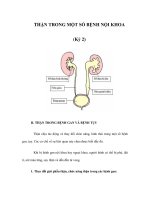 THẬN TRONG MỘT SỐ BỆNH NỘI KHOA (Kỳ 2) ppt