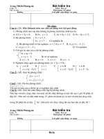 kiểm tra 45'''' đại số 9 tuần 24 năm 2009