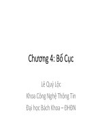 Giao tiếp người máy - Chương 4: Bố Cục pot