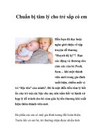 Chuẩn bị tâm lý cho trẻ sắp có em ppsx