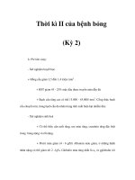 Thời kì II của bệnh bỏng (Kỳ 2) docx