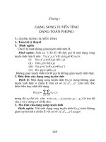 DẠNG SONG TUYẾN TÍNH DẠNG TOÀN PHƯƠNG pptx