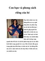 Con bạn và phong cách riêng của bé ppt