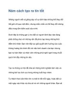 Năm cách tạo ra tin tốt pdf