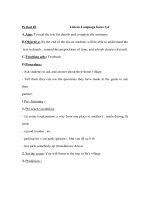 Giáo án Anh văn lớp 9 - Period 18: Listen+Language focus 3,4 doc