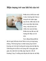 Hiện tượng trớ sau khi bú của trẻ ppsx