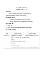 Anh văn lớp 7 - Unit seven: The world of work. A/ Students’ work. ( A2+ A3 ) pot