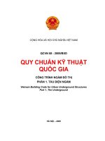 quy chuẩn kỹ thuật quốc qia - quy chuẩn công trình ngầm đô thị