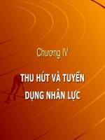 THU HÚT VÀ TUYỂN DỤNG NHÂN LỰC DỤNG NHÂN LỰ