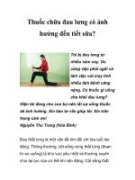 Thuốc chữa đau lưng có ảnh hưởng đến tiết sữa? potx