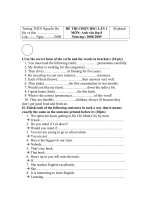 Đề thi học sinh giỏi lớp 8 lần 1