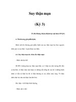 Suy thận mạn (Kỳ 3) potx