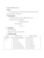 Anh văn lớp 7 - B/ Name and addresses.(B1+ B2) docx