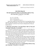 bản thu hoạch học tập CĐ 2010 về xây dựng đảng ta thật trong sạch vững mạnh là đạo đức là văn minh