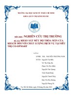 Khảo sát mức độ thỏa mãn của khách đối với chất lượng dịch vụ tại siêu thị COOPMART