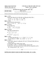 Đề thi tham khảo hki1 toan 8