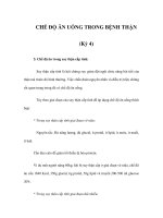 CHẾ ĐỘ ĂN UỐNG TRONG BỆNH THẬN (Kỳ 4) pps