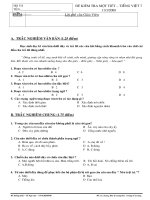 Đề kiểm tra TV 7- tuần 33