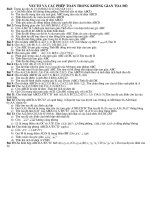 VECTƠ VÀ CÁC PHÉP TOÁN TRONG KHÔNG GIAN TỌA ĐỘ docx